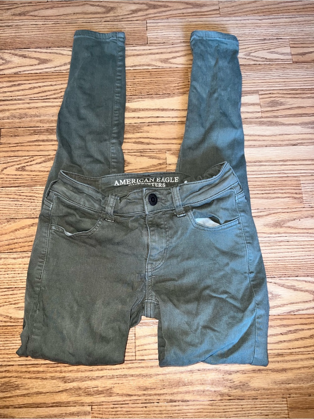 American Eagle Outfitters Olive Skinny Stretch Jeans